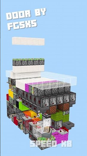 SMALLER 5x5 hipster door #minecraft #redstone