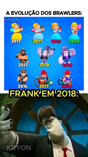 EVOLUÇÃO DO FRANK no BRAWL STARS! 🗿💀 #beat