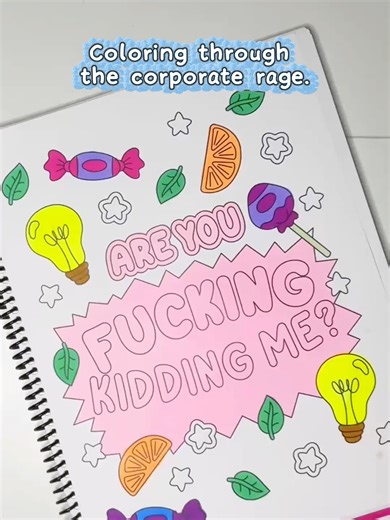 For the employee who needs a coloring page, a puzzle, and a little profanity before they lose it in the meeting. This chaotic activity book is packed with 42 single sided pages of swear word coloring pages, bingo, word searches, scrambles, cryptograms, and mazes made for surviving office life with your sanity barely intact. #fyp #viral #corporatesnarkshop #activitybook #workhumor