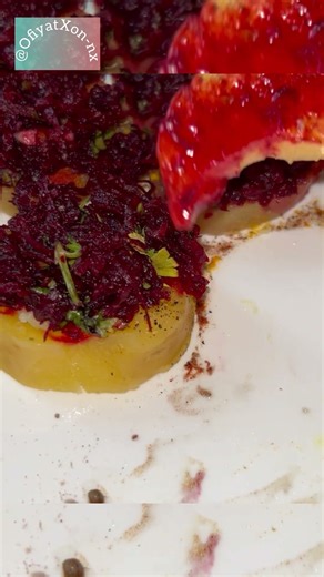 Potatoes with beets and soft-boiled egg 🤤 | Delicious hearty ASMR