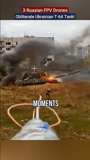 3 Russian FPV Drones Obliterate Ukrainian T-64 Tank! #FPVDrones #T64 #Tank #UkraineWar #Kupyansk