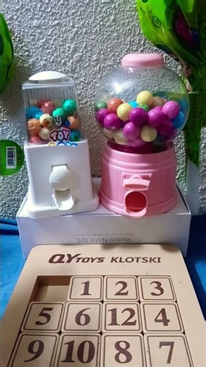 🟢🌈 WHITE TOY JOY BUBBLE GUM MACHINE WITH LARGE GUMBALL MACHINE CANDY DISPENSER 🟤 #shorts