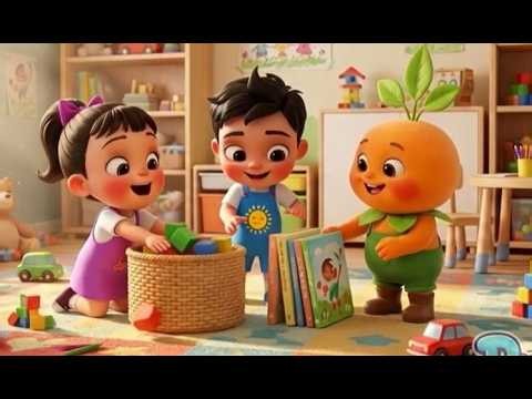 Clean Up Song for Kids 🧹 | Let's Clean Up Together! | Fun Nursery Rhymes & Kids Songs 🌈