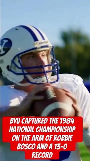 Byu captured the 1984 national championship on the arm of robbie bosco and a 13-0 record