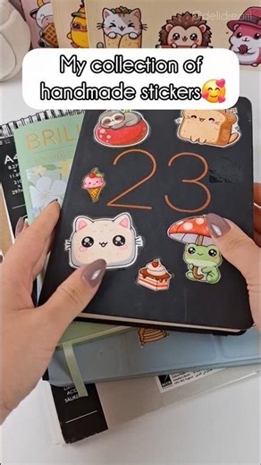 My collection of my handmade stickers🥰 #shorts #collection