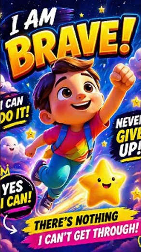 I Am Brave! 💪 | Motivational Poem for Kids | Inspiring Kids Short