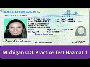 Michigan CDL Practice Test Hazmat 1