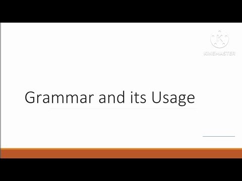 Grammar and its Usage 