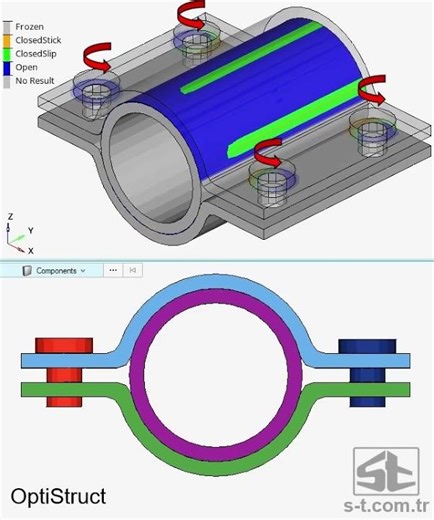 Sequential Bolt Pretension - OptiStruct