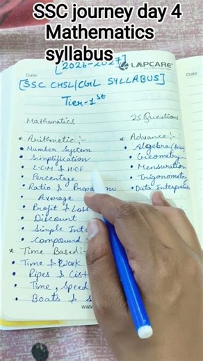 #ssc cgl syllabus #ssc chsl syllabus#maths syllabus for SSC exam #ssc journey day 4 #ssc kya hai