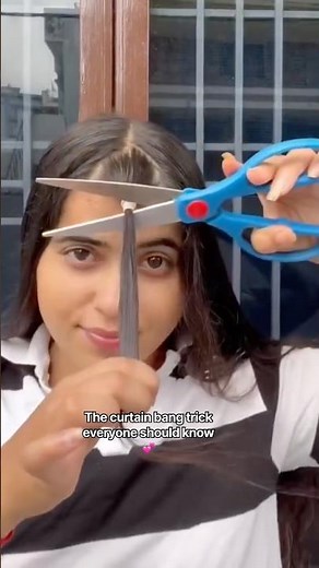 DIY curtain bangs that actually look good 😍 #hairtutorial