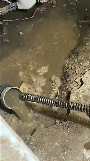 Cutting tree roots out of a backed up sewer line. #HandsomeOrHandy #Handyman #Plumbing