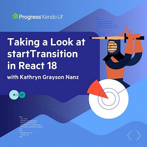 React 18 is bringing new concurrent features - the coolest one might just be startTransition! Read all about how it works & what you can do with it in Kathryn Grayson Nanz's awesome blog post: https://prgress.co/3pfOTqb #Reactjs #React18 | KendoUI | Facebook