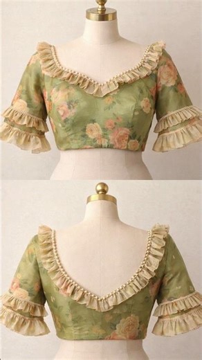 Latest & Trendy Collar neck blouse designs #viral #blousedesigns #trending #blouse #shorts