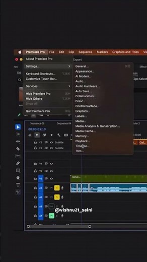 Smooth Scroll Timeline Setting In adobe premiere pro ✅
