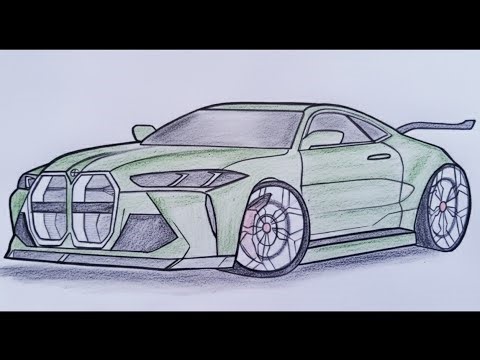 BMW M4 Competition Drawing Tutorial — Step-by-Step Car Art (G82 / M4 Series)