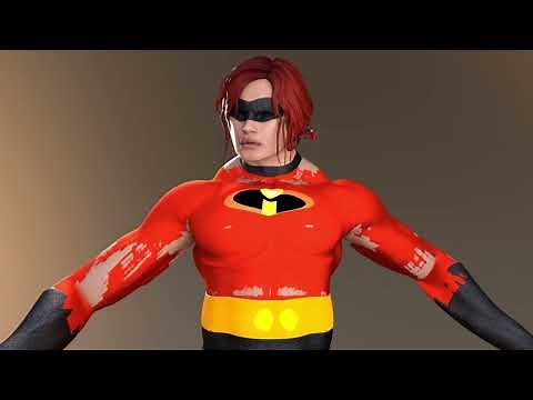 The Incredible Elastigirl Helen Parr Muscle Growth