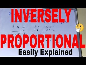 Inversely proportional explained|How to solve inversely proportional|Inversely proportional example