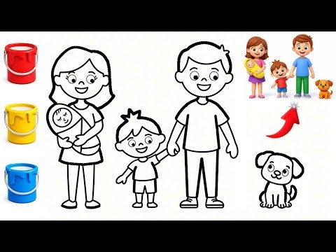 Magic Pen Draws a Happy Family 👨‍👩‍👧 | Learn Colors for Kids 🎨✨ #5