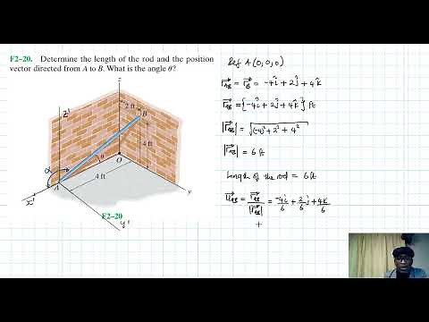 F2-20 Force Vector (Chapter 2: Hibbeler Statics) Benam Academy