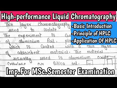 HPLC (high-performance Liquid Chromatography)||principle and application of HPLC ‪@KanhaiyaPatel‬
