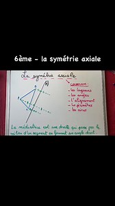 1.7K views · 32 reactions | Voici une vidéo pour comprendre la symétrie axiale, découvrir ses propriétés et apprendre à tracer des symétriques. 1 exercice de construction corrigé pour s’entraîner en fin de vidéo  #geometrie #symetrieaxiale #symetrie #college #6eme #maths #math | Les cours de Sandra | Facebook