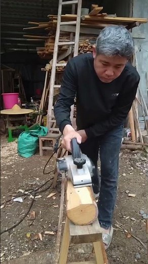 Wood Log Bark Stripping | Simple Tools, Smooth Results