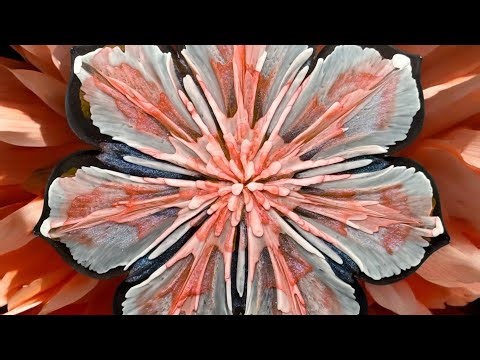 #445 Gorgeous Shimmering Bloom Flower in Epoxy Resin