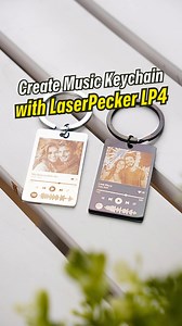22K views · 8K reactions | Keep the DIY spirit alive with music! Engrave the scannable music code on your Valentine's gift and let your love speak through music!  Project Details Machine: LaserPecker LP4 Material: Stainless steel / Coated metal Settings: Photo: 1064nm 4K/70/40/1 (Dithering mode) Text: 1064nm 2K/50/50/1 #laserpecker #laserpeckerlp4 #valentinesgift2025 #diyproject #laserengraving | LaserPecker Global | Facebook