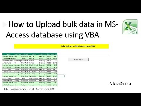 How to Upload bulk data in MS-Access database using VBA