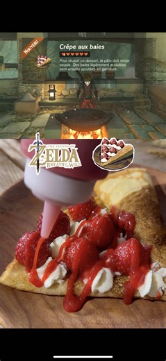 La crêpe aux baies / wildberry crepe dans Zelda (Tears of the Kingdom / Breath of the Wild) #zelda #botw #totk #nintendo #food