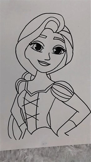 Rapunzel Drawing From Tangled Disney Princess #shorts #viral #art #drawing#viralvideo #youtubeshorts