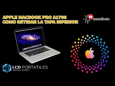Como retirar tapa inferior Apple Macbook Pro A1708 - Mid 2017 - Tutorial para desmontar tapa trasera