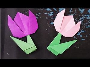 Easy Paper Tulip Tutorial | How to Make a Beautiful Origami Flower