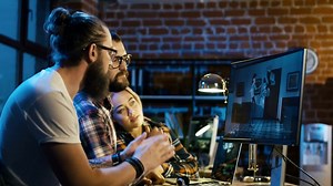 Stock Footage Working On Cartoon Animation On The Computer Live Wallpaper Free