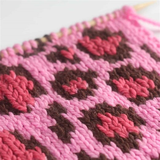 Leopard Print Knit Stitch Pattern
