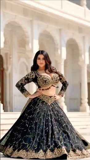 Black Lehenga Dance 🔥 | Nora Fatehi Vibes | Glamour in Motion 💃#NoraFatehiStyle #ModelDance #short