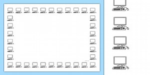 Computer Screen Landscape Page Borders