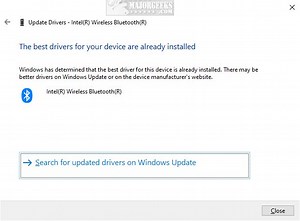 The Best Drivers for Your Device Are Already Installed - MajorGeeks