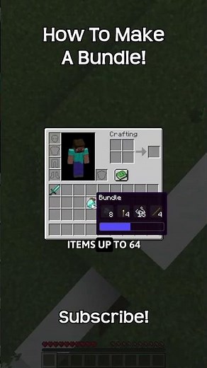 How To Make A Bundle In Minecraft!