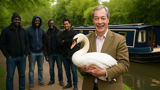 26K views · 171 reactions | Nigel Farage protecting swans on the canal #narrowboat #canal #boating #british #NigelFarage #swans | Canal Boats | Facebook