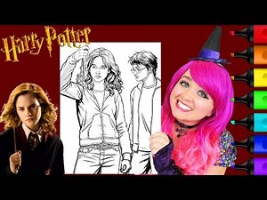 Coloring Harry Potter & Hermione Crayola Coloring Page Prismacolor Markers | KiMMi THE CLOWN
