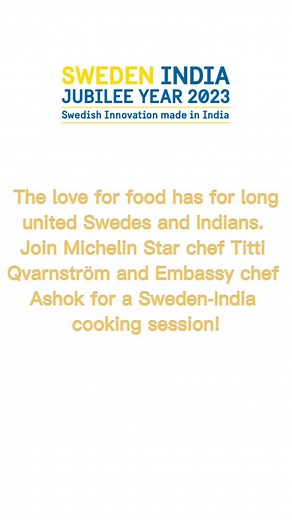 The love for food has for long united Swedes and Indians 🇸🇪🇮🇳 Join Michelin Star chef Titti Qvarnström and Embassy chef Ashok for a Sweden-India cooking session - an Indian take on the traditional Swedish leek and potato soup 🍲🥄 #swedenindiasambandh #swedenindiajubileeyear | Sweden in India