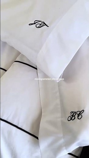 Monogrammed pillowcases 🥹 the small details matter
