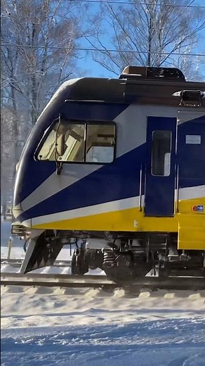Snowy ER2 train in Imanta 🇱🇻
