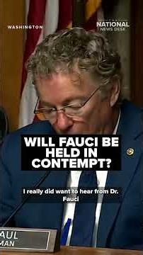 Will Fauci be held in contempt?