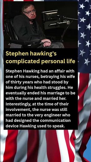 Stephen hawking's complicated personal life #shorts #viralshorts #stephenhawkings