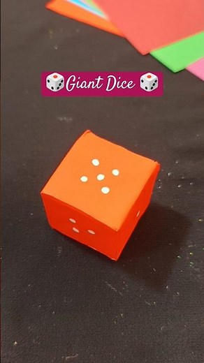 Making a giant dice from scratch 🎲♥️ #diy #craft #shortvideo #shorts #handmade #cardboardcrafts