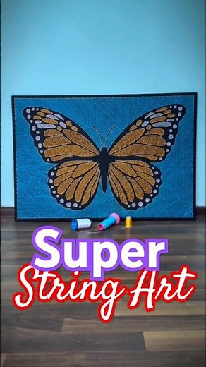 How To Make Butterfly String Art/DIY Butterfly Quilling Painting Kit/String Art Tutorial Butterfly