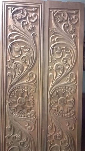 wooden box bed side panel design carving #shorts #teakwood